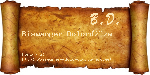 Biswanger Doloróza névjegykártya